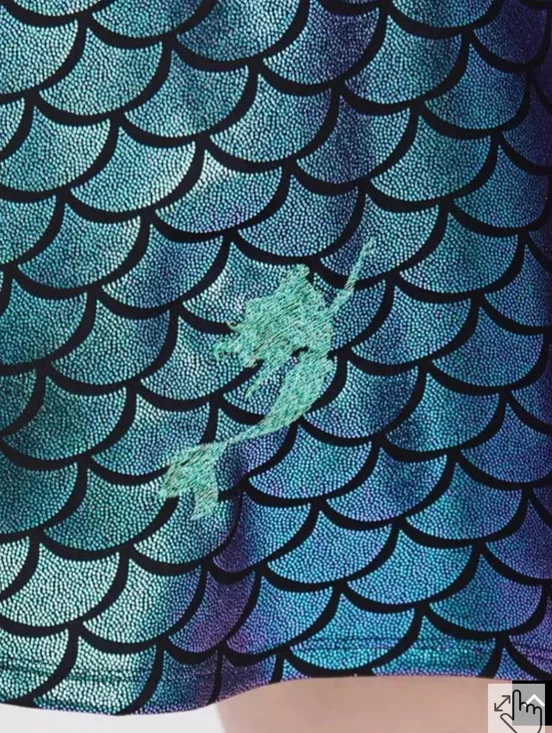 Torrid Her Universe Disney The Little Mermaid Ariel Scale Skater Skirt - Picture 4 of 5